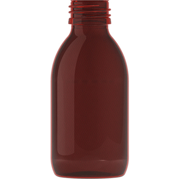 Pet-flaske ”Sirop” 150 ml brun, 28 mm, plastflaske