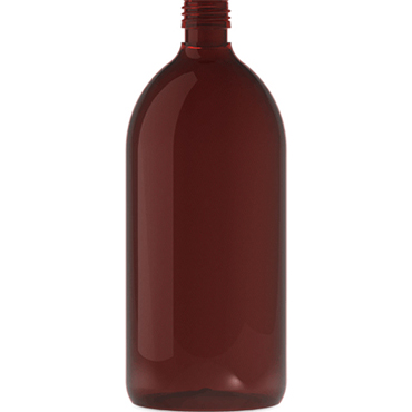 Pet-flaske ”Sirop” 1000 ml brun, 28 mm, plastflaske