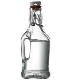 Glassflaske ”Siphon” 200 ml, kaggeformet med håndtak og bøyletopp