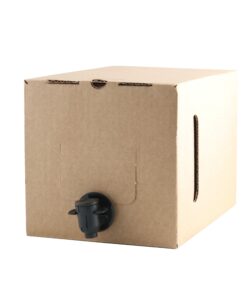 Bag-in-box eske i papp og kartong, 5 liter brun
