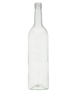 Glassflaske ”Bordeaux” 750 ml klar MCA2. Glassflaske med som passer til skrukork og vin, cider, saft, juice, oljer, eddik, øl, hjemmebrygg