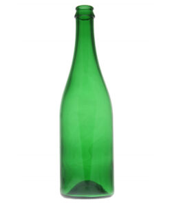 Glassflaske "Champagne" 750 ml. Grønn glassflaske som passer til cider, vin, musserende og øl med kronekork
