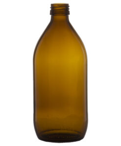 Glassflaske Med. 500 ml, 28 mm. Store, brune flasker i glass som passer til medisiner og urtebrygg eller til juice, øl, hjemmebrygg eller lignende