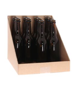 Kartong 20 x 330 ml longneck, emballasje og display til ølflasker