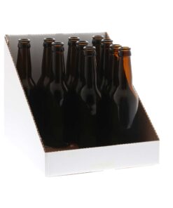 Hvit kartong 20 x 330 ml longneck, display til ølflasker