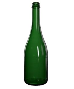 Glassflaske "Sekt Römer" 750 ml. En nydelig grønn glassflaske som passer til vin, cider, olje, bobler, saft, musserende og mye annet.